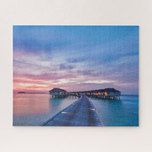 Tropische stranden   Maldiven Bungalows Legpuzzel