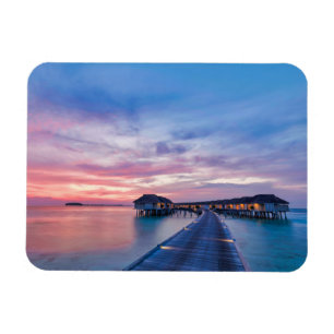 Tropische stranden   Maldiven Bungalows Magneet