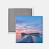 Tropische stranden | Maldiven Bungalows Magneet (Voorkant / Achterkant)