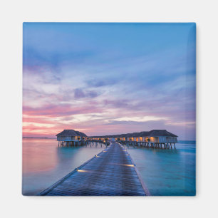 Tropische stranden   Maldiven Bungalows Magneet