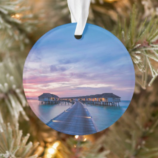 Tropische stranden | Maldiven Bungalows Ornament (Boom)