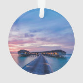 Tropische stranden | Maldiven Bungalows Ornament (achterkant)
