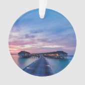 Tropische stranden | Maldiven Bungalows Ornament (voorkant)