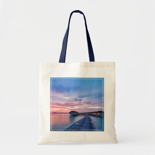 Tropische stranden | Maldiven Bungalows Tote Bag (Voorkant)