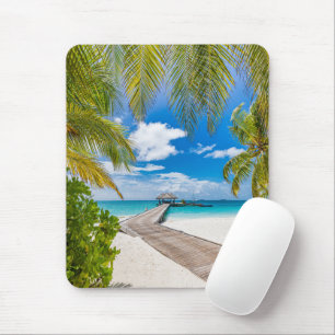 Tropische stranden   Maldiven Island Wooden Jetty Muismat