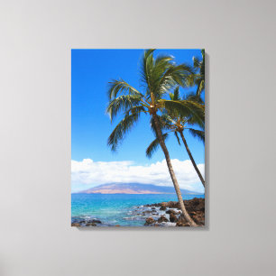 Tropische stranden Maui Hawaii Canvas Afdruk