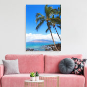 Tropische stranden | Maui Hawaii Canvas Afdruk (Insitu (Woonkamer))
