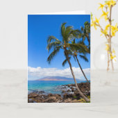 Tropische stranden | Maui Hawaii Kaart (Gele Bloem)