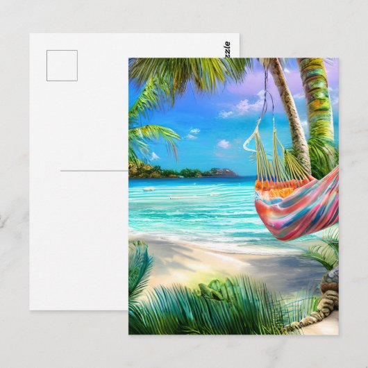 Tropische stranden met hun witte zand en kristal briefkaart (Voorkant / Achterkant)