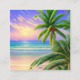 Tropische stranden met hun witte zand en kristal vierkante visitekaartje