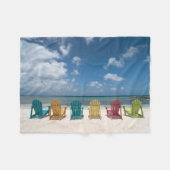Tropische stranden | Palmstrand, Aruba Fleece Deken (Voorkant (Horizontaal))
