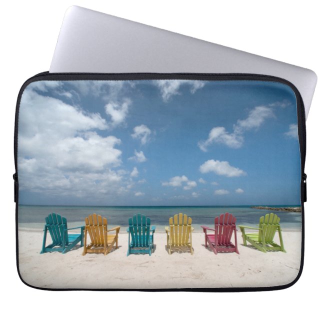 Tropische stranden | Palmstrand, Aruba Laptop Sleeve (Voorkant)