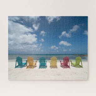 Tropische stranden   Palmstrand, Aruba Legpuzzel