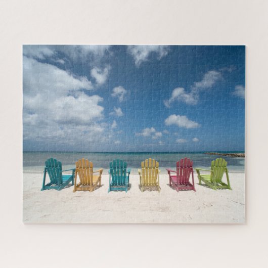 Tropische stranden | Palmstrand, Aruba Legpuzzel (Horizontaal)