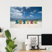 Tropische stranden | Palmstrand, Aruba Poster (Thuiskantoor)