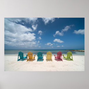 Tropische stranden   Palmstrand, Aruba Poster