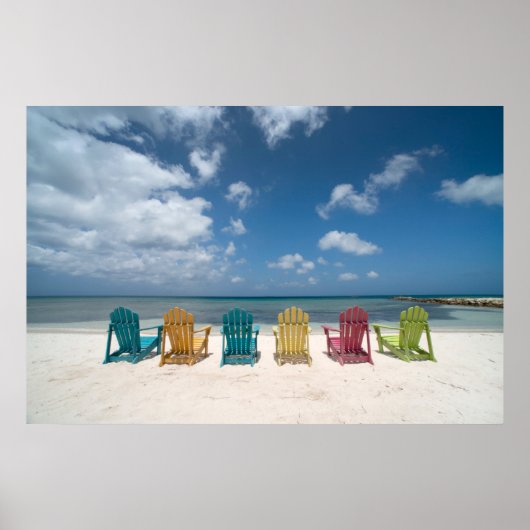 Tropische stranden | Palmstrand, Aruba Poster (Voorkant)