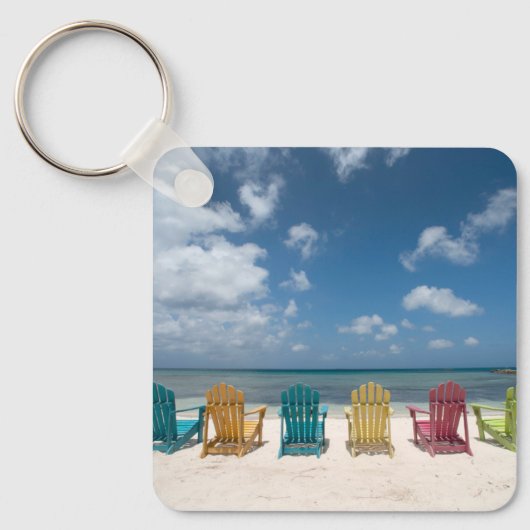 Tropische stranden | Palmstrand, Aruba Sleutelhanger (Voorkant)
