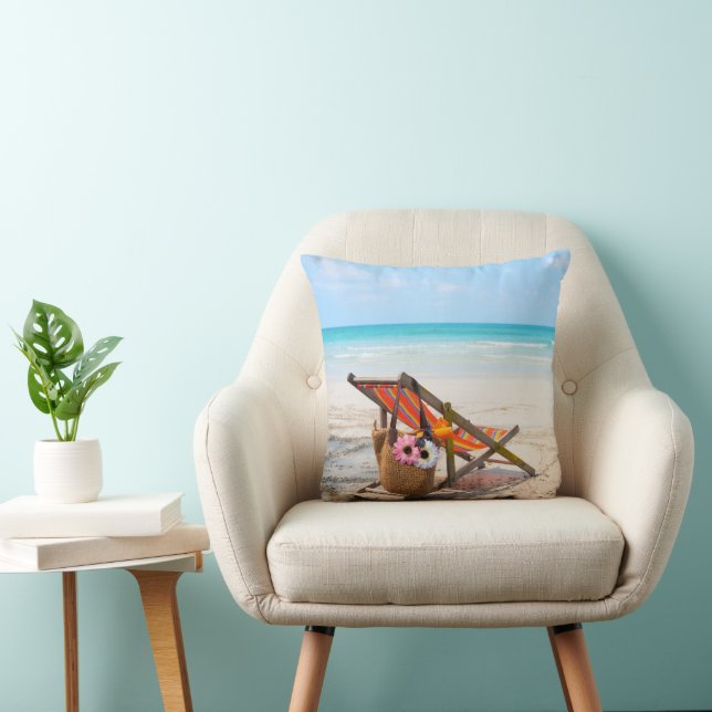 Tropische Stranden | Strandstoel op Zand Kussen (Stoel)