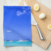 Tropische stranden | Witte strand, fillipinen Theedoek (Quarter Fold)