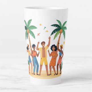 Tropische Strandfeest Vrienden Zomerfeest Latte Mok