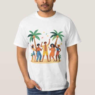Tropische Strandfeest Vrienden Zomerfeest T-shirt