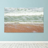 Tropische Strandfotografie Ocean Waves Zomerzand Canvas Afdruk (Insitu (Houten vloer))