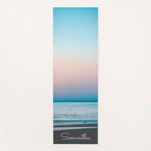Tropische strandgolven Modern gepersonaliseerd Yogamat (Voorkant)