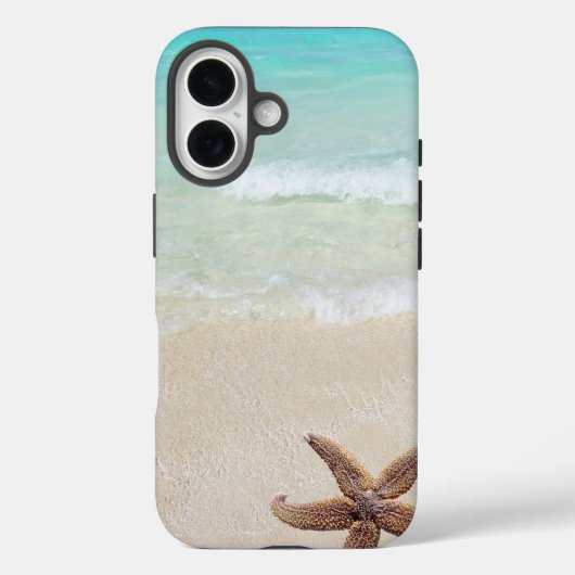 Tropische strandgolven zand zeester tropisch Case-Mate iPhone case (Achterkant)
