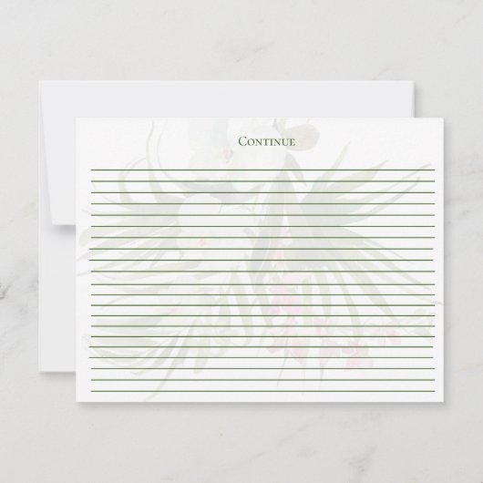 Tropische strandgroene Pink bloemreceptkaarten Bedankkaart (Achterkant)