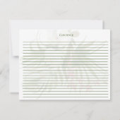 Tropische strandgroenelementen Roze bloemige recep Bedankkaart (Achterkant)