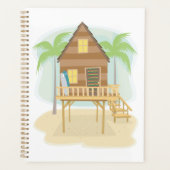 Tropische strandhut surfplanken en palmbomen planner (Voorkant)