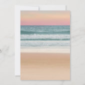 Tropische strandhuwelijk bij zonsondergang kaart (Achterkant)