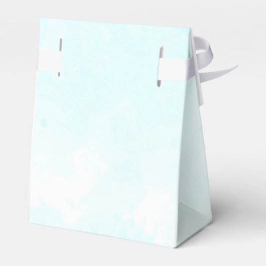 Tropische strandkust met een Big Rock bruiloft Bedankdoosjes (Achterkant)