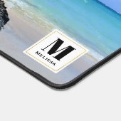 Tropische strandkust met een Big Rock Bureaumat (Hoek)