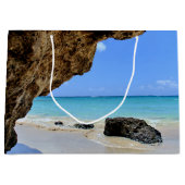 Tropische strandkust met een Big Rock Groot Cadeauzakje (Voorkant)