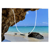 Tropische strandkust met een Big Rock Groot Cadeauzakje (Achterkant)