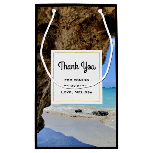 Tropische strandkust met een Big Rock Klein Cadeauzakje (Achterkant)