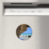 Tropische strandkust met een Big Rock Magneet (Insitu (Vaatwasser))