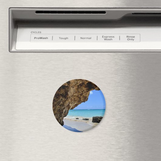 Tropische strandkust met een Big Rock Magneet (Insitu (Vaatwasser))