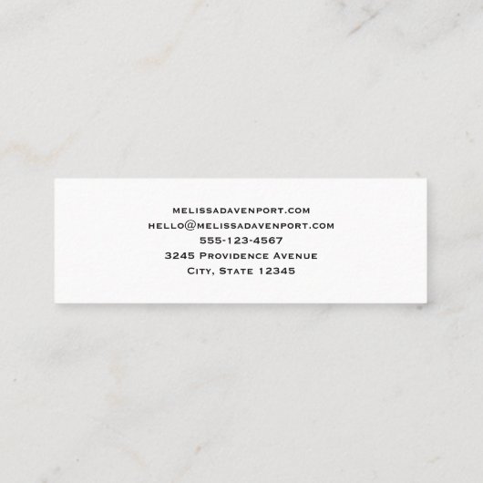 Tropische strandkust met een Big Rock Mini Visitekaartje (Achterkant)