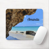 Tropische strandkust met een Big Rock Muismat (Met muis)