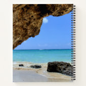 Tropische strandkust met een Big Rock Notitieboek (Achterkant)