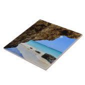 Tropische strandkust met een Big Rock Tegeltje (Zijkant)