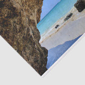 Tropische strandkust met een Big Rock Tissuepapier (Detail)