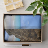 Tropische strandkust met een Big Rock Tissuepapier (Geschenk)