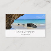 Tropische strandkust met een Big Rock Visitekaartje (Voorkant)