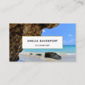 Tropische strandkust met een Big Rock Visitekaartje (Voorkant)