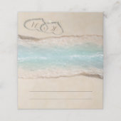 Tropische  strandkustlijn plaatskaartje (Buitenkant ongevouwen)