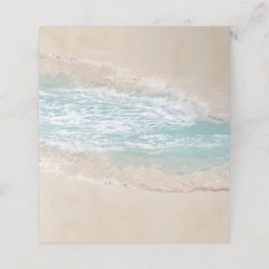 Tropische  strandkustlijn plaatskaartje (Buitenkant ongevouwen)